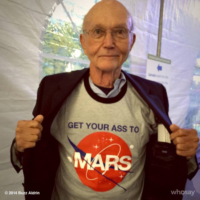 Michael Collins wear a Buzz Aldrin tee