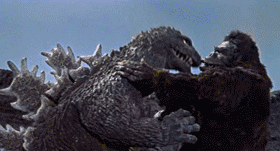 Godzilla Gorilla Gif via Godzilla Haiku on Tumblr