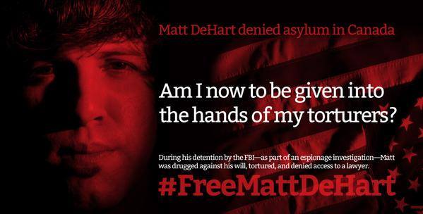 Am I now to be given into the hands of my torturers? via Free Matt DeHart on Facebook