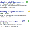 Screen Shot of a google search result showing the FBI's official press release relating to the case of Lauri Love 2015-03-13 at 5.54.31 PM