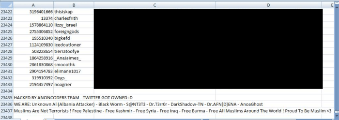 AnonCoders hack of Twitter redacted