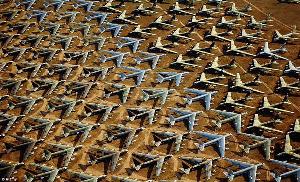 B52 Bomber Boneyard via Abandoned on Twitter
