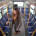 Alleged kitten-napper and alleged kitten pictured on Langley bus