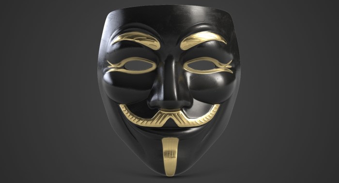 black fawkes mask